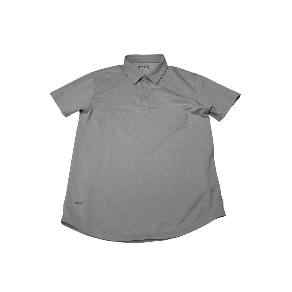 BYLT Premium Basics Lux Polo Shirt Mens Medium Sterling Grey XDC_SS_POLO_STG_M‎